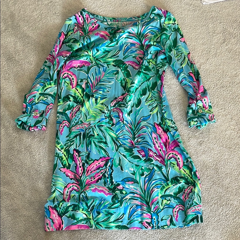 Lilly Pulitzer Toucan Vibrant Tropical Print Dress size M